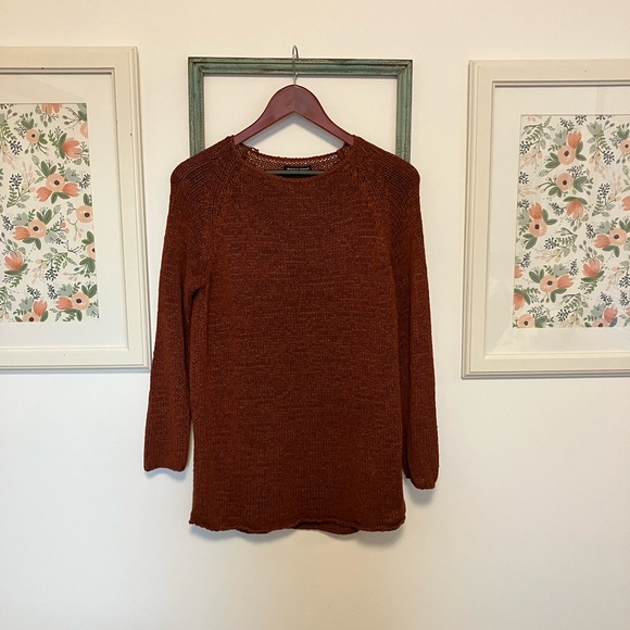 Burnt orange American Apparel tunic sweater - Picture 3 of 4
